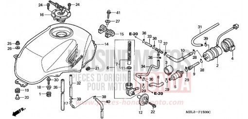 RESERVOIR A CARBURANT NT650V2 de 2002